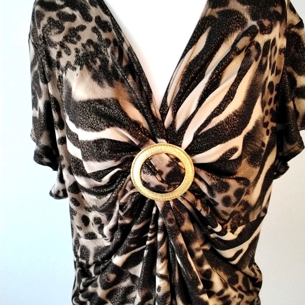 Animal print top by Contempo - Picture 2 of 11